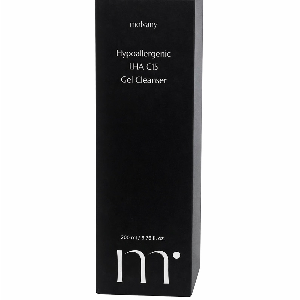 Molvany Hypoallergenic LHA C15 Gel Cleanser 200ml Sensitive Skin Facial Wash